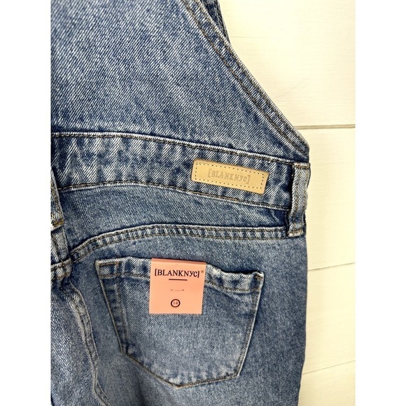 NWT BlankNYC Girls' Loosen Up Denim Overalls Size 14 - Picture 4 of 6